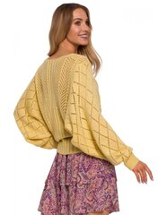 Džemperis sievietēm M595 ar sikspārņu piedurknēm, dzeltens cena un informācija | Sieviešu džemperi | 220.lv