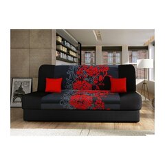 Dīvāns NORE Jazz, melns/sarkans cena un informācija | Dīvāni | 220.lv