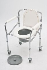 Salokāms tualetes krēsls ar riteņiem cena un informācija | Medicīniskā aprūpe | 220.lv