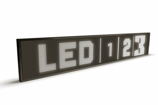 LED displejs, 128x16 cm, baltas diodes, slim cena un informācija | Gaismas dēļi | 220.lv