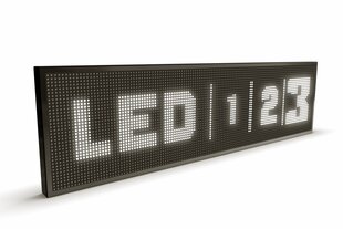 LED displejs, 128x32 cm, baltas diodes, slim cena un informācija | Gaismas dēļi | 220.lv