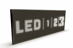 LED displejs, 128x48 cm, baltas diodes, slim cena un informācija | Gaismas dēļi | 220.lv