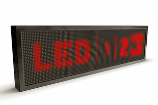 LED displejs, 96x16 cm, sarkanas diodes, āra cena un informācija | Gaismas dēļi | 220.lv