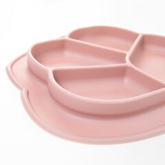 Smiki silikona šķīvis ar lipīgu apakšu Mākonis, 6 mēn+, rozā cena un informācija | Bērnu trauki, piena uzglabāšanas trauciņi un piederumi | 220.lv