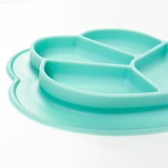 Smiki silikona šķīvis ar lipīgu apakšu Mākonis, 6 mēn+, piparmētru cena un informācija | Bērnu trauki, piena uzglabāšanas trauciņi un piederumi | 220.lv
