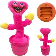 Mīksta dejojoša, dziedoša un atkārtojoša rotaļlieta, "Huggy Wuggy, Kissy Missy", rozā cena un informācija | Asprātīgas dāvanas | 220.lv