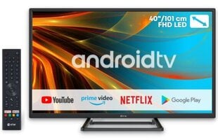 eSTAR Android TV 40"/101cm 2K FHD LEDTV40A1T2 Black cena un informācija | Televizori | 220.lv