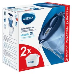 BRITA filtrēšanas trauks MARELLA XL 3.5L MEMO +2gab Maxtra+ cena un informācija | Ūdens filtri | 220.lv