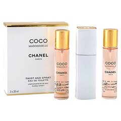 Tualetes ūdens Chanel Coco Mademoiselle edt 3 x 20 ml cena un informācija | Sieviešu smaržas | 220.lv