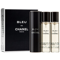 Chanel Bleu de Chanel EDT vīriešiem 3x20 ml cena un informācija | Vīriešu smaržas | 220.lv
