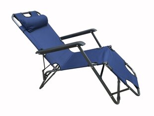 Guļamkrēsls Elda, tumši zils cena un informācija | Sauļošanās krēsli | 220.lv