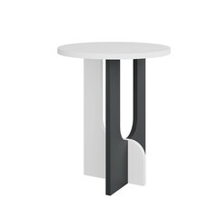 Приставной столик Decortie Luna, белый/темно-серый цена и информация | Журнальные столики | 220.lv