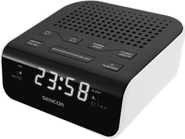 Radio pulkstenis Sencor SRC 136 WH cena un informācija | Portatīvie radio un radio pulksteņi | 220.lv