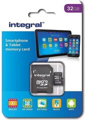 Integral 32GB microSDHC/XC 90MB/s Class 10 cena un informācija | Atmiņas kartes mobilajiem telefoniem | 220.lv