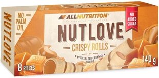 AllNutrition Nutlove Crispy Rolls 140g - Sālīta karamele cena un informācija | Funkcionālā pārtika | 220.lv