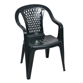 Plastmasas krēsls Diament, tumši zaļš cena un informācija | Dārza krēsli | 220.lv