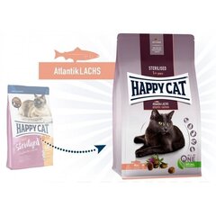 Happy Cat barība ar lasi sterilizētiem kaķiem Sterilised Atlantik Lachs, 4 kg cena un informācija | Sausā barība kaķiem | 220.lv