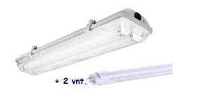 Griestu LED gaismeklis ar T8 LED spuldzēm cena un informācija | Griestu lampas | 220.lv