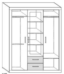 Шкаф Viki 3D, дубового/ белого цвета цена и информация | Шкафы | 220.lv