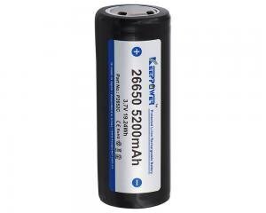 Akumulators 26650 KeepPower 5200mAh 10A ar aizsardzību cena un informācija | Baterijas | 220.lv