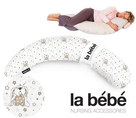 La Bebe™ Moon Maternity Pillow Bunnies Art.92342 Liels spilvens grūtniecēm ar memory foam (īpaši mīksts un kluss pildījums, kas pielagojas ķermenim) 185cm cena un informācija | Preces zīdaiņu barošanai | 220.lv