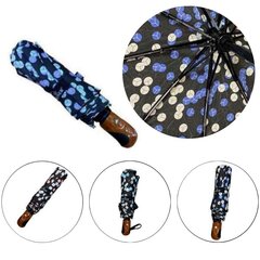 Pusautomātiskais lietussargs ar ergonomisku rokturi, 100 cm cena un informācija | Lietussargi sievietēm | 220.lv