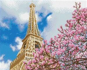 Dimantu mozaīka La Tour Eiffel, 40x50 cena un informācija | Dimantu mozaīkas | 220.lv