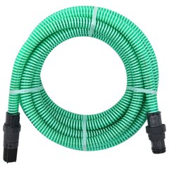 vidaXL sūkšanas šļūtene ar PVC savienotājiem, 10 m, 22 mm, zaļa cena un informācija | Spiedienmazgātāju piederumi | 220.lv
