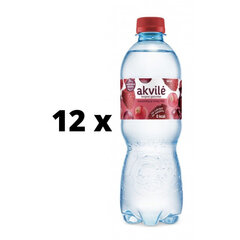 Galda ūdens "AKVILĖ" ar sarkano ogu aromātu, viegli gāzēts, 0,5l x 12 gab. iepakojums cena un informācija | Ūdens | 220.lv