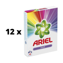 Veļas pulveris ARIEL Color, 4 mazgāšanas reizes / 300 g x 12 gab. iepakojums cena un informācija | Mazgāšanas līdzekļi | 220.lv