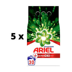 Veļas pulveris Ariel OXI, 30 mazgāšanas reizes x 5 gab. iepakojums cena un informācija | Mazgāšanas līdzekļi | 220.lv