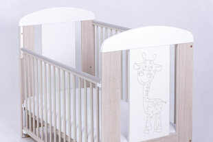 Bērnu gultiņa ar žirafi, 123x65x98 cm cena un informācija | Zīdaiņu gultas | 220.lv