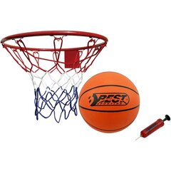 Basketbola grozs Best Sporting ar tīklu, bumbu un pumpi cena un informācija | Citi basketbola aksesuāri | 220.lv