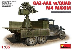 Līmējams modelis MiniArt 35177 GAZ-AAA w/QUAD M4 MAXIM 1/35 cena un informācija | Līmējamie modeļ | 220.lv