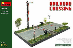 Līmējams modelis MiniArt 36059 Railroad Crossing 1/35 cena un informācija | Līmējamie modeļ | 220.lv
