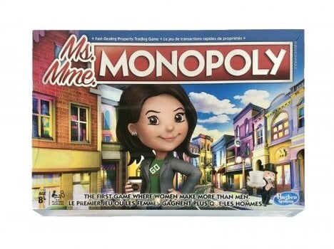 Hasbro - Ms Monopoly Board Game First Game Where Women Make More Than Men (English/French) cena un informācija | Galda spēles | 220.lv
