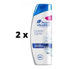 Šampūns HEAD & SHOULDERS Classic Clean, 400 ml x 2 gab. iepakojums cena un informācija | Šampūni | 220.lv