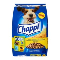 Sausā suņu barība CHAPPI, ar liellopu un putnu gaļu, 9 kg x 1 gab. cena un informācija | Sausā barība suņiem | 220.lv
