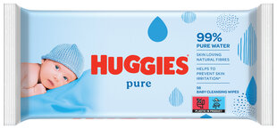 HUGGIES mitrās salvetes Pure 56gab. cena un informācija | Mitrās salvetes, vienreizlietojamie paladziņi | 220.lv