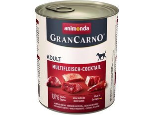 Konservi suņiem GranCarno adult ar dažādiem gaļas veidiem 800g cena un informācija | Konservi suņiem | 220.lv