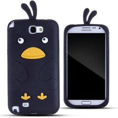 Silikona 3D telefona aizmugurējais apvalks Zooky priekš Samsung N7100 Galaxy Note 2 Cālis Melns cena un informācija | Telefonu vāciņi, maciņi | 220.lv