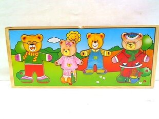 Koka puzle Playme Lāču Ģimene cena un informācija | Rotaļlietas zīdaiņiem | 220.lv