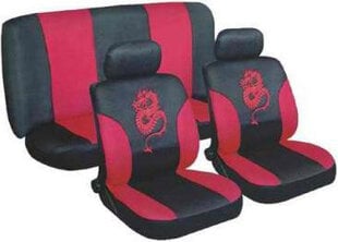 Sēdekļa pārvalks, sarkans/melns cena un informācija | Sēdekļu pārvalki, aksesuāri | 220.lv