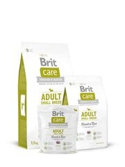 Brit Care Adult Small Lamb&Rice 7,5kg Suņiem cena un informācija | Sausā barība suņiem | 220.lv