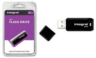 Integral 32GB USB2.0 DRIVE BLACK USB flash drive USB Type-A 2.0 cena un informācija | USB Atmiņas kartes | 220.lv