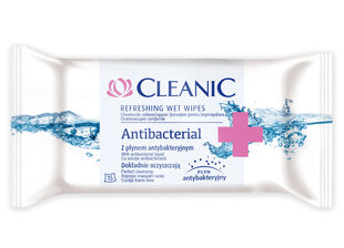 Antibakteriālas mitrās salvetes Cleanic, 15 gab. cena un informācija | Vates kociņi, mitrās salvetes | 220.lv