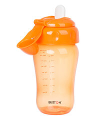 Britton pudelīte ar mīkstu snīpi, 270 ml, oranža cena un informācija | Bērnu pudelītes un to aksesuāri | 220.lv