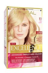 L'Oréal Paris Excellence CRÈME ilgnoturīga matu krāsa, 10 cena un informācija | Matu krāsas | 220.lv