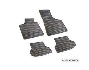 Gumijas paklāji AUDI A3 2003-2009 cena un informācija | Gumijas paklājiņi pēc auto modeļiem | 220.lv