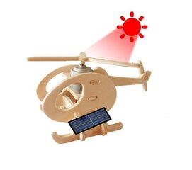 3D koka puzle "Helikopters" saules baterija, 13 el., 41547 cena un informācija | Attīstošās rotaļlietas | 220.lv